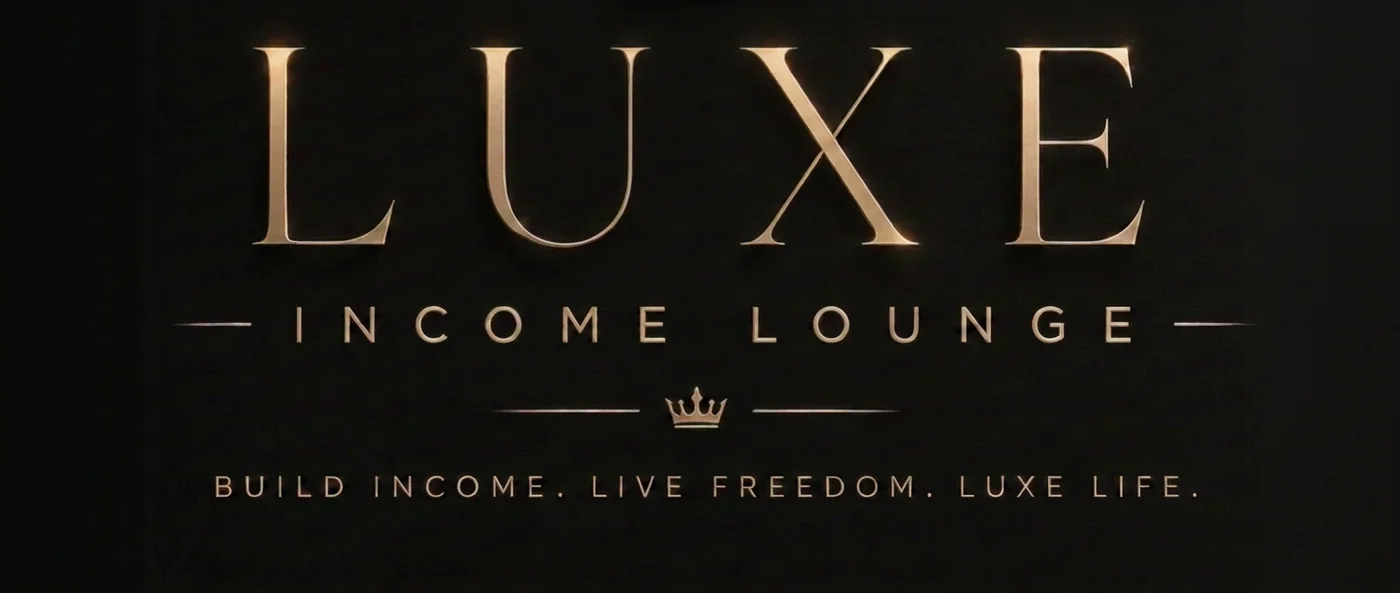 LUXE Income Lounge — build income, live freedom, luxe life